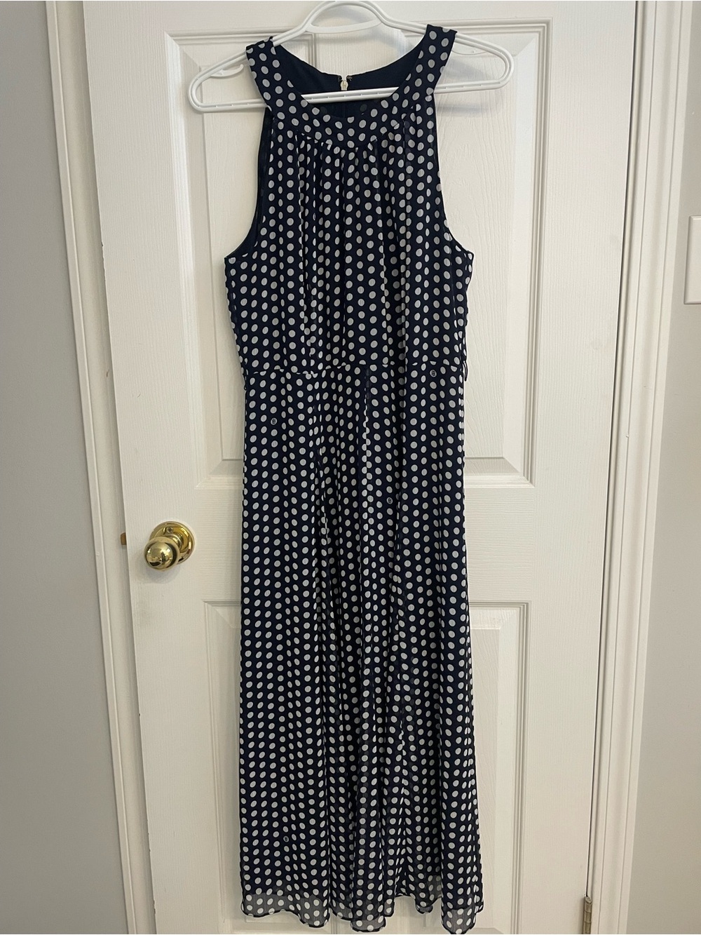 Tommy Hilfiger Navy and White Polka Dot Dress